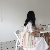 Letters Simple Large Capacity Tote Canvas Bag35