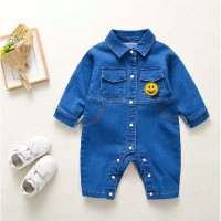 Smiley Denim Baby Romper Newborn22