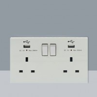 2 Way 13A Switch Socket With USB Charger8