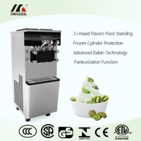 Floor Standing Frozen Yogurt Machine With Twin Flavors And Pasteurizer15