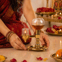 brass akhand diya