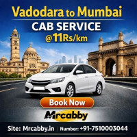 For Relaxing Ride, Book Taxi from Vadodara to Mumbai with Mrcabby