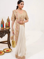 Elegant Off-White Saree Range | Gulbhahar