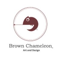 Brown Chameleon Art and Design