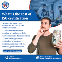 What is the cost of ISO certification?