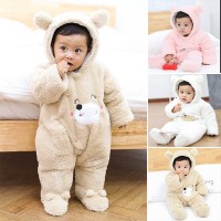 Hooded Cartoon Newborn Baby Romper79