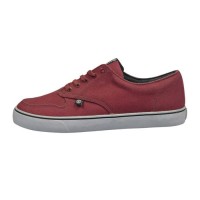 Red Flat Vulcanized Canvas Shoes For Men36