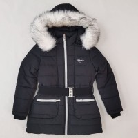 Girls Winter Coat With Fur Hood And Belt79