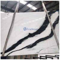 White Panda Marble Slabs for Floor Tiles17