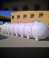 Large industrial GRP water storage tanks in UAE