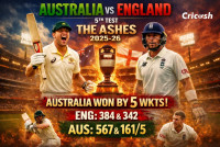 Get Ashes 5th Test Results on Mobile | Cricash Download