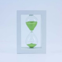 15 Minute White Wood Frame Sand Timer99