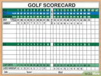 golf score card