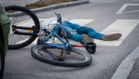 car and bicycle accident
