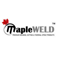 White/Blue Goatskin Welding Gloves in Canada