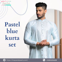 Fresh & Breezy Looks: Pastel Blue Kurta Set