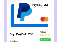 Buy PayPal VCC - VCC to verify your PayPal account