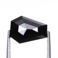 Natural Look Enhanced Black Coffin Cut Diamond