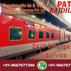 Full ICU Setups Train Ambulance from Patna to Delhi by Panchmukhi